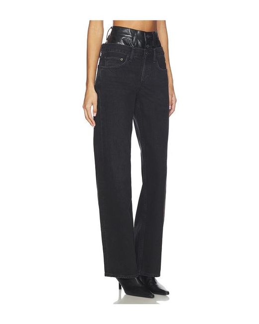 Agolde Blue Elson High Rise Loose Jeans