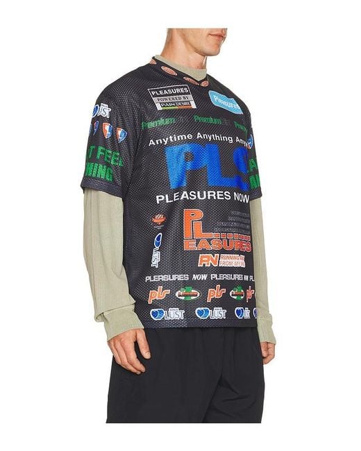 Pleasures Blue Oral Mesh Jersey for men