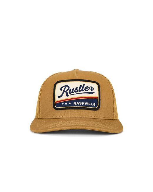 Rustler Hat Co. Natural Patch Trucker Hat for men