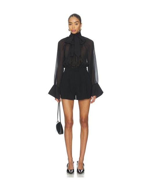 Lovers + Friends Black Ella Romper