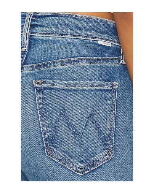 Mother Blue The Tomcat Swisher Sneak Fray Jeans