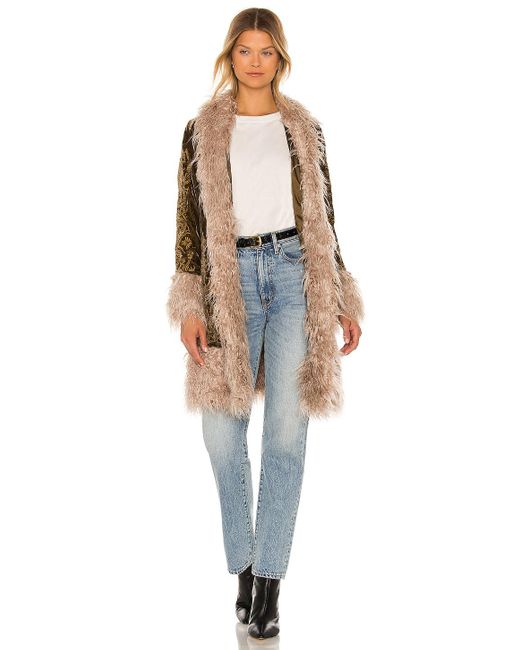Urban Outfitters Brown Stillwater Faux Fur Coat