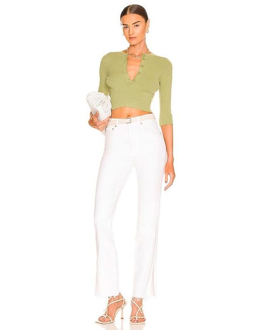 GRLFRND White Harlow High Rise Boot Jeans