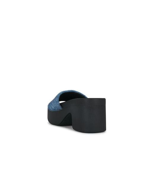 Alexander Wang Black Aw Denim Hotfix Platform Slide