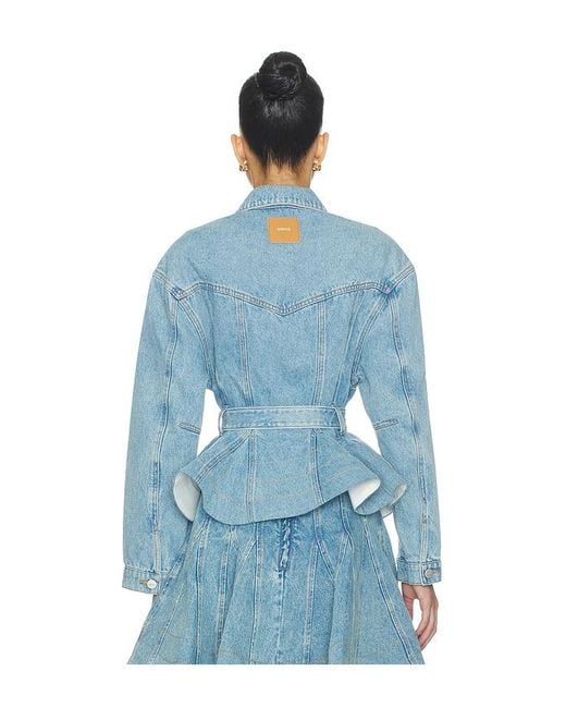 AKNVAS Blue Alex Peplum Denim Jacket