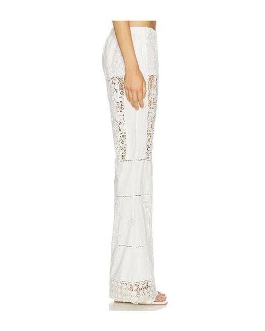 LoveShackFancy White Lilo Pant