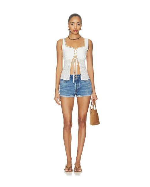 MORE TO COME Blue Lanika Top