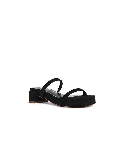 By Far Black Tanya Suede Sandal