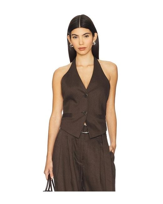 Helmut Lang Brown Halter Vest