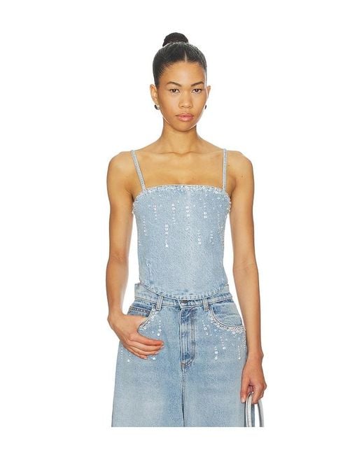 GIUSEPPE DI MORABITO White Denim Top