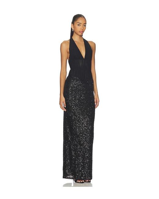 Lovers + Friends Black Anneliese Gown