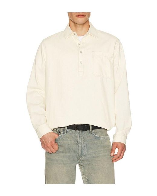 Rag & Bone Natural Popover Shirt for men