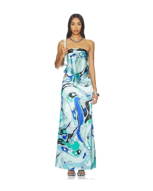 MORE TO COME Blue Tavianah Maxi Skirt
