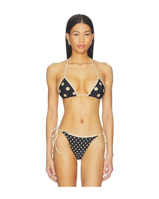 With Jean Orange Juni Triangle Bikini Top