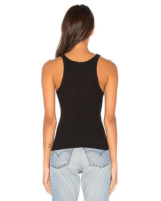 Re/done Blue X Hanes Ribbed Tank