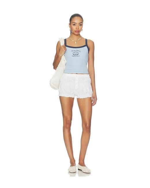 Daydreamer White Siren Song Pointelle 90S Tank Top