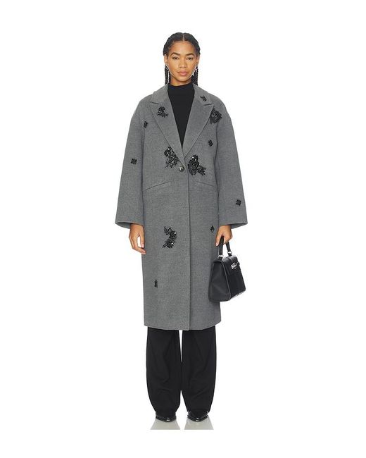 Cinq À Sept Gray Crystal Ivy Gravis Coat