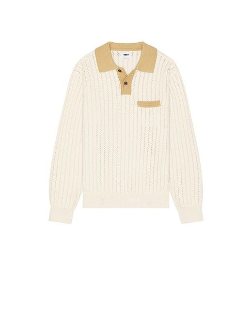 Obey Natural Jasper Polo Sweater for men