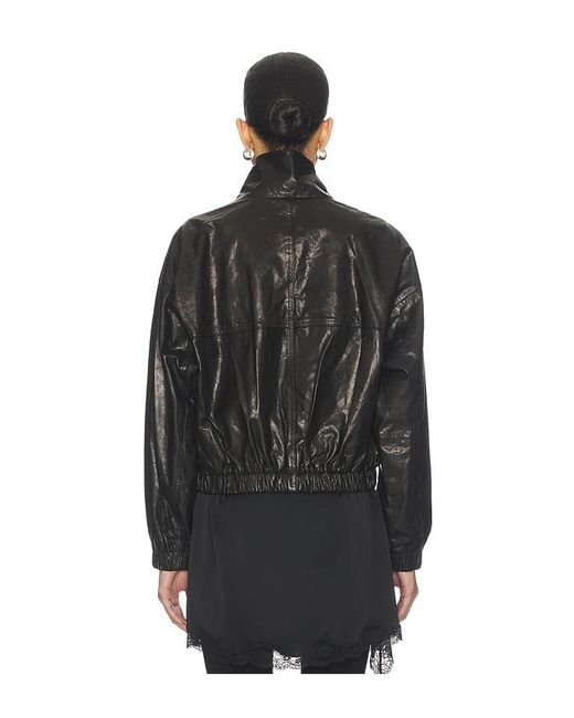 Dodiee Black Kate Leather Bomber