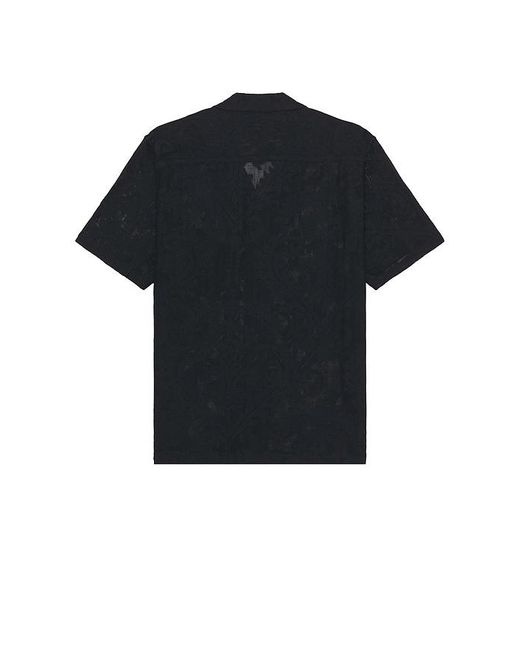 AllSaints Black Cerrito Short Sleeve Shirt for men