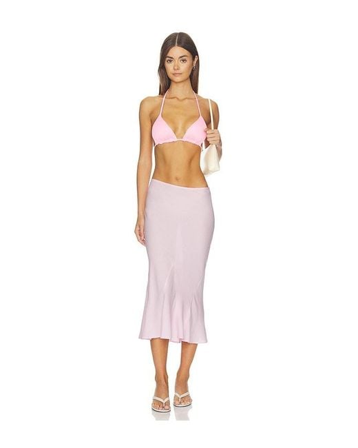Lovers + Friends Pink Opal Midi Skirt