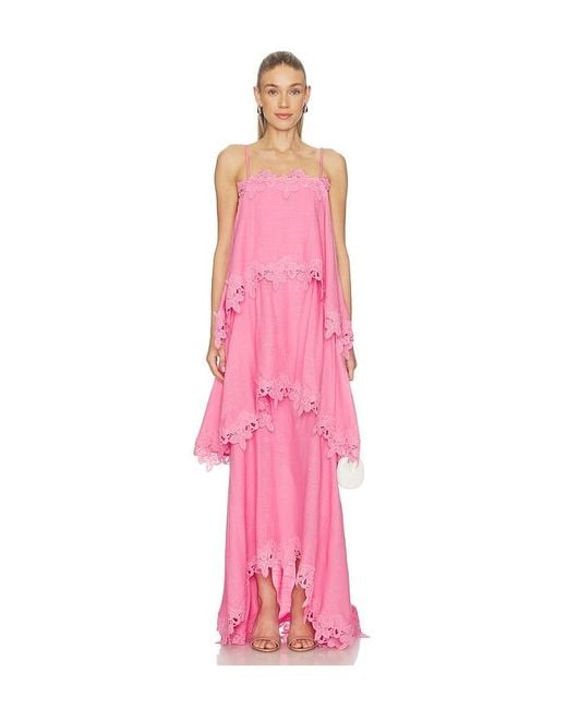 Elliatt Pink Miri Tiered Gown