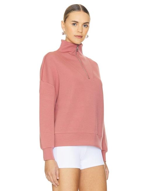 Varley Pink Hawley Half Zip Sweatshirt
