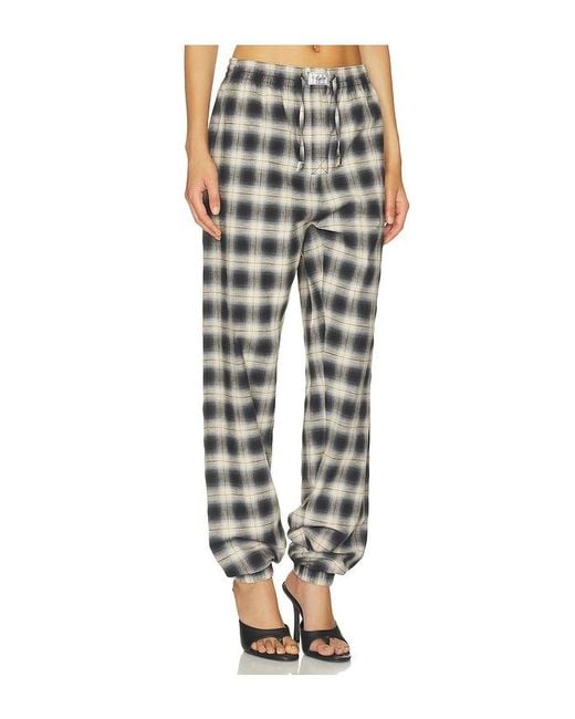 The Attico Black Long Check Pant