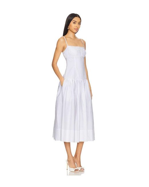 LPA White Katya Midi Dress