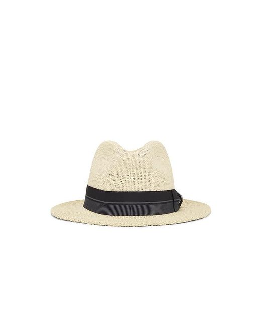 Brixton White Roma Straw Fedora Hat for men