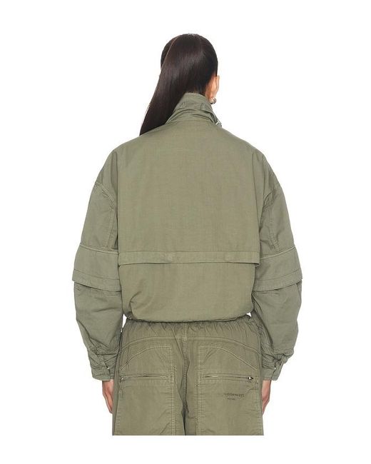 Alexander Wang Green Cargo Jacket With Articulated Pockets