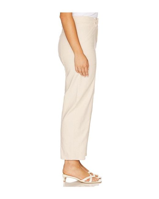 GOOD AMERICAN White Cropped Barrel Pants