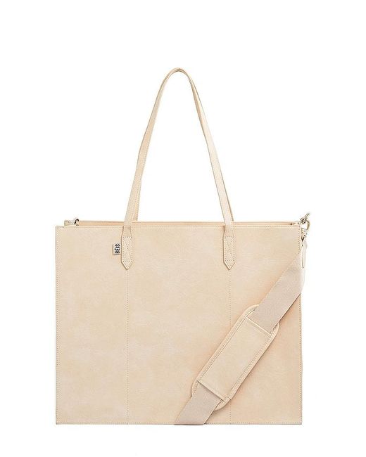 Bolso tote the work BEIS de color Natural