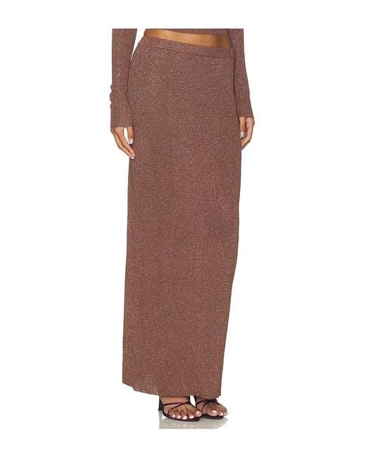 SNDY'S Brown Rumer Knit Maxi Skirt