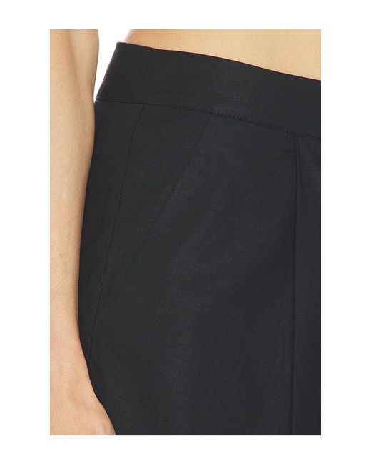 Lovers + Friends Black Linen Pamela Short