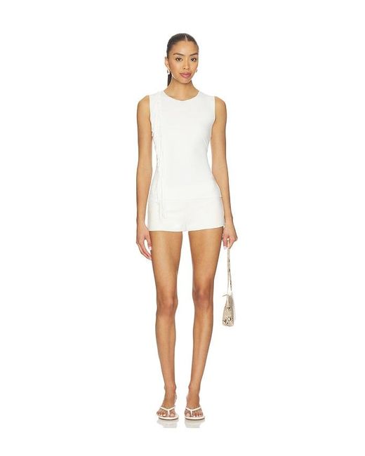 geel White Iris Top