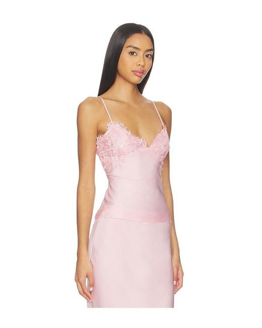 Bardot Pink Elisan Lace Satin Camisole
