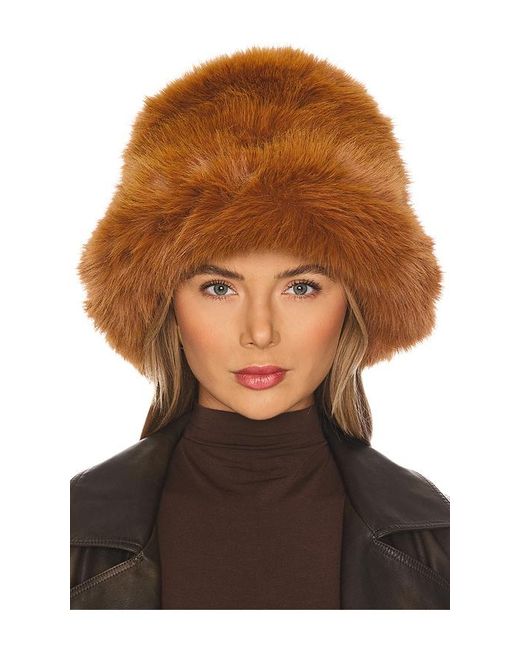 Jocelyn Brown Oversized Faux Fur Bucket Hat
