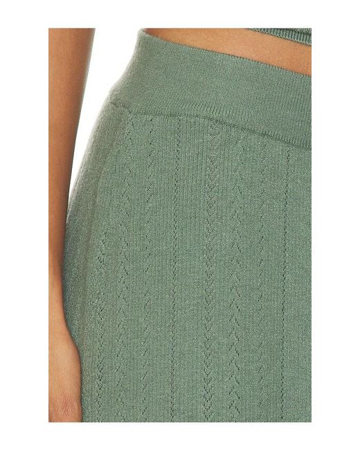 Eberjey Green Pointelle Straight Leg Pant