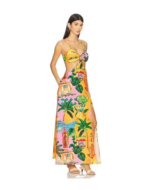 Kulani Kinis Multicolor Beaded Cut Out Maxi Dress