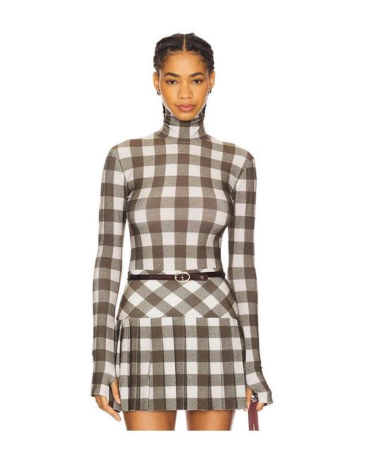 Norma Kamali Slim Fit Long Sleeve Turtleneck Top White