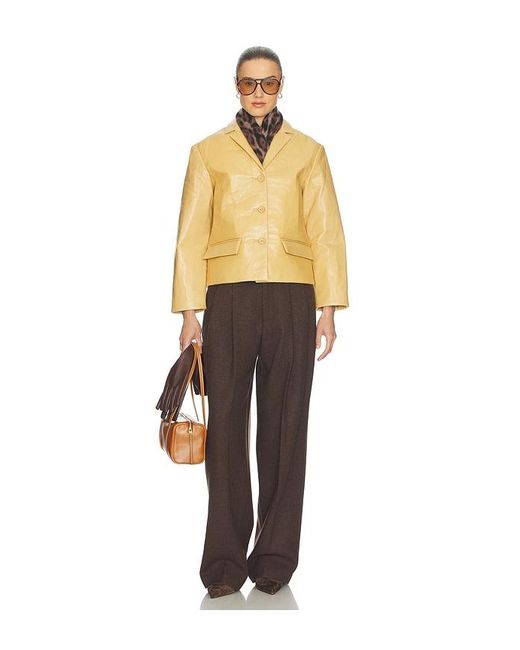 Helsa Natural Puffy Leather Jacket