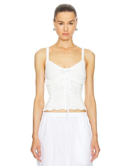 LPA White Pipa Top