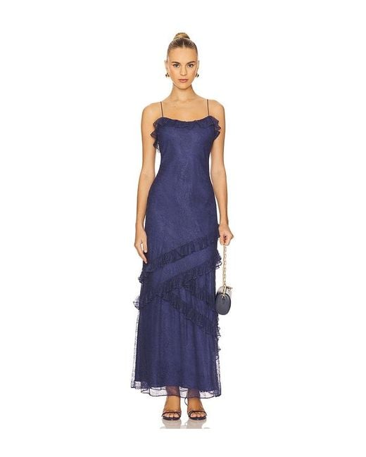 Cami NYC Blue Elouisa Lace Gown