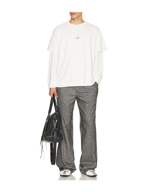 MM6 by Maison Margiela White Long Sleeved Top for men