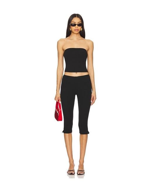 MORE TO COME Black Siara Capri Set