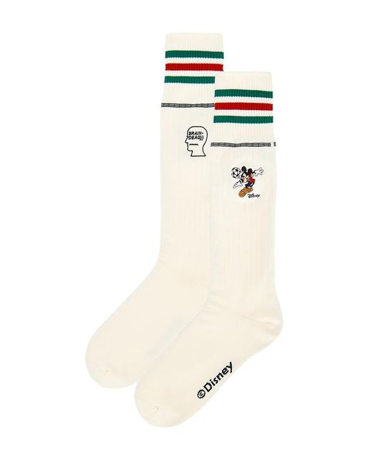 Adidas Originals White X Brain Dead X Disney Socks for men