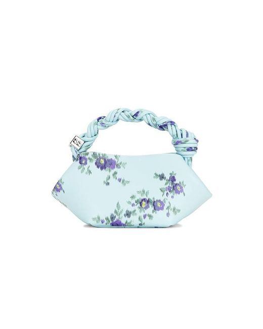 Ganni White Bou Mini Print Bag