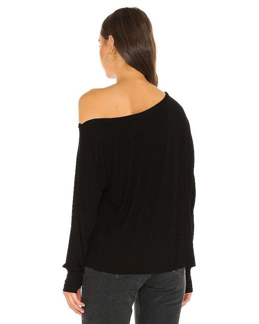 Michael Lauren Black Kristopher Open Shoulder Top