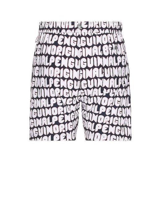 Original Penguin White All Over Print Swim Short for men